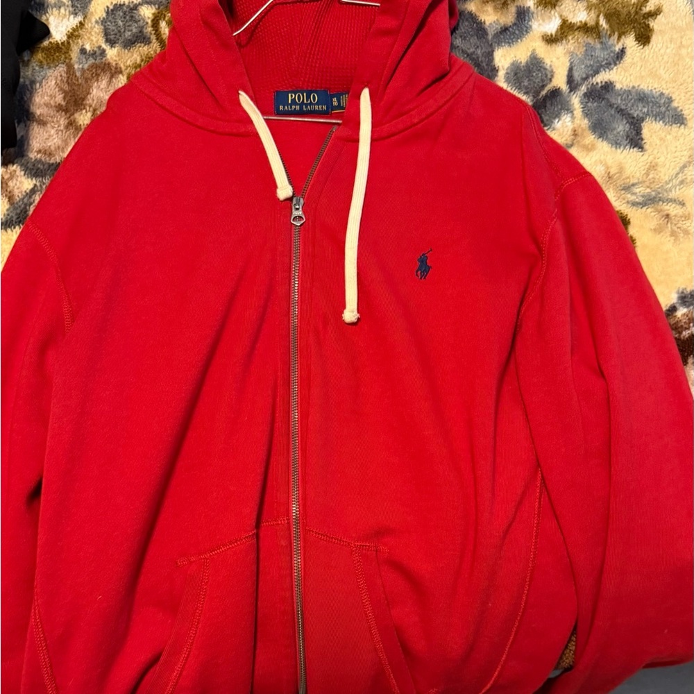 Polo by Ralph Lauren Red Hoodie with Embroidered Logo